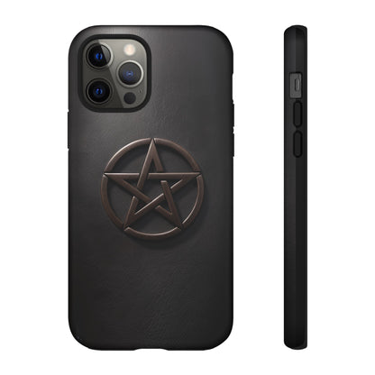 Simple Pentacle Tough Phone Case – Witchcraft Pentagram Design for iPhone, Samsung Galaxy, and Google Pixel Devices