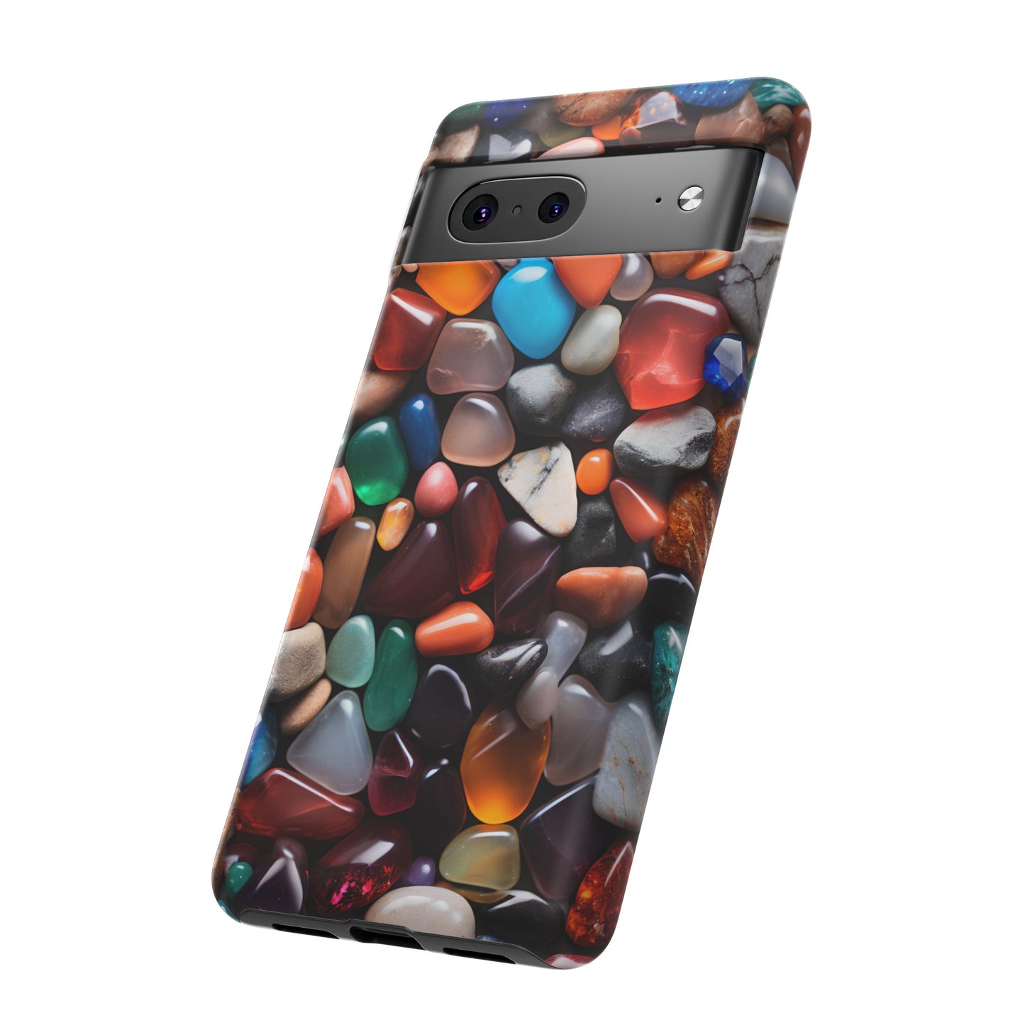 Colorful Stones Phone Case – Vibrant Polished Gemstone Design for iPhone, Samsung Galaxy, and Google Pixel Devices