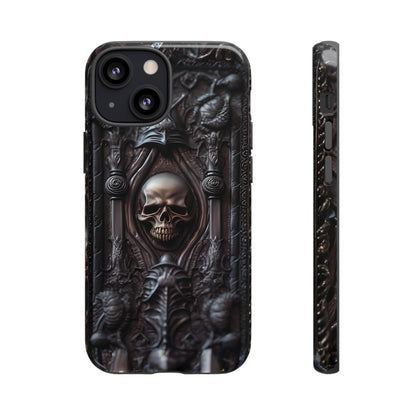 Dark Grimoire of Death Tough Phone Case – Gothic Skull Vampiric Design for iPhone, Samsung Galaxy, and Google Pixel Devices