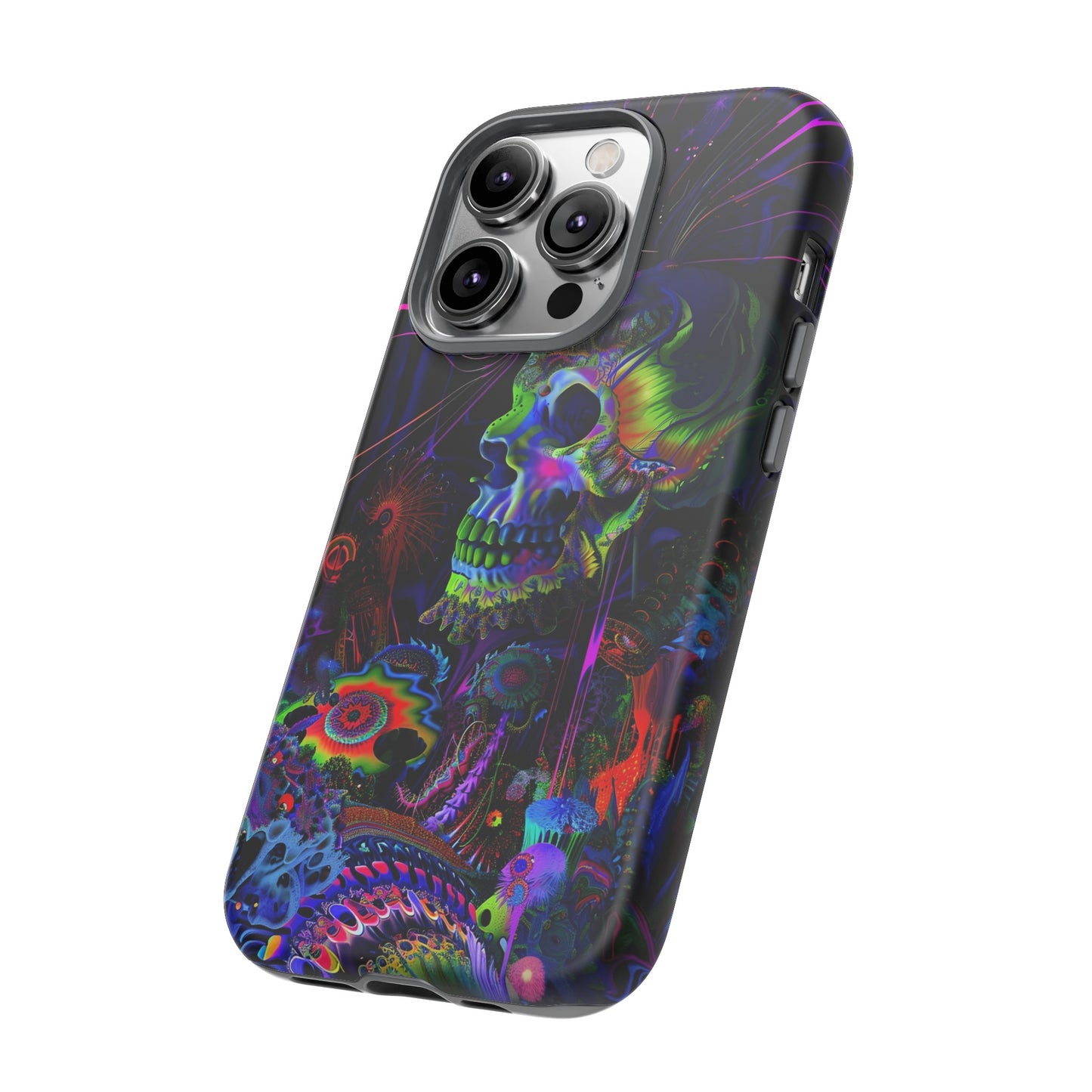 Psychedelic Skull Phone Case – Vibrant Pastel Design for iPhone, Samsung Galaxy, and Google Pixel Devices