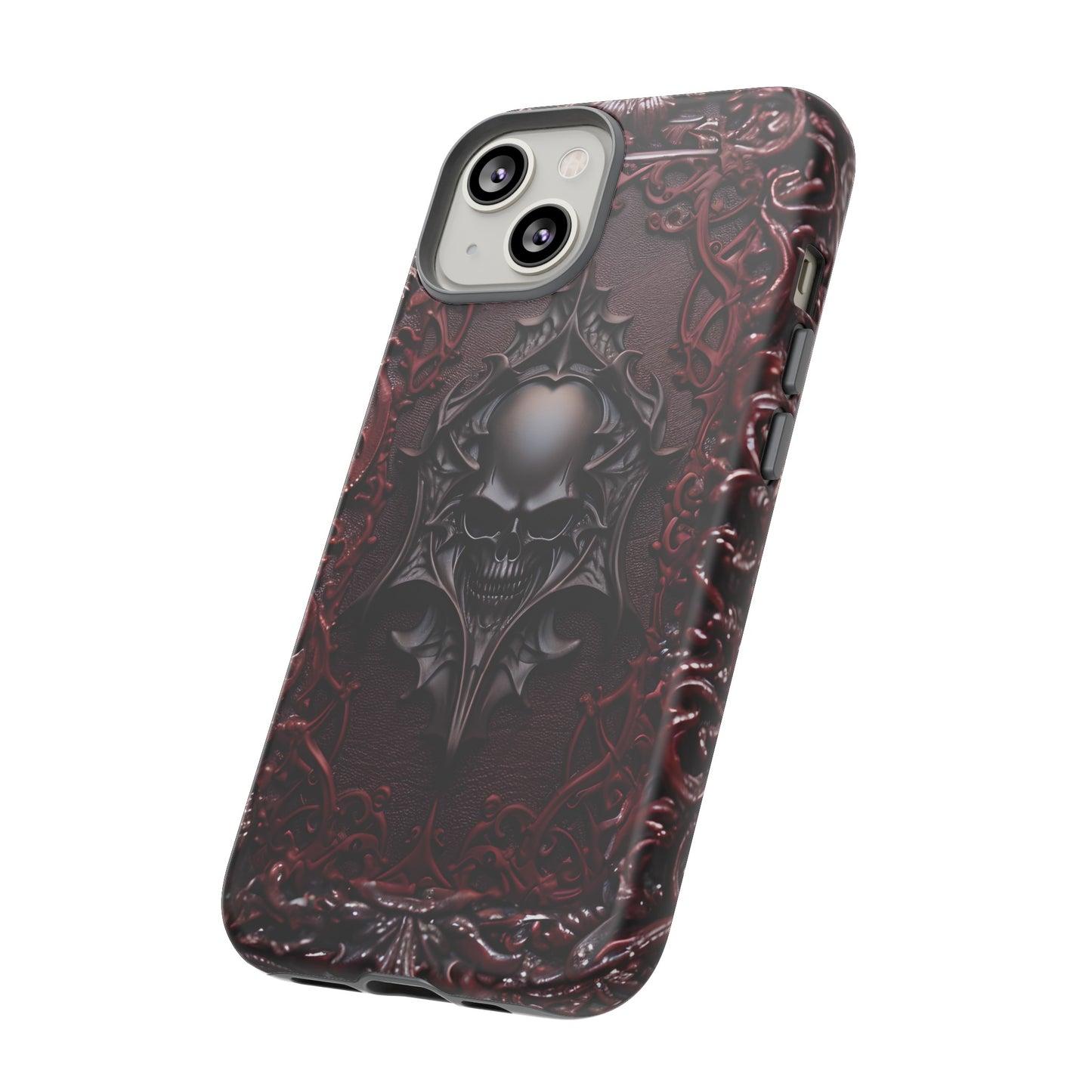 Vampiric Tough Phone Case – Gothic Skull Vampire Design for iPhone, Samsung Galaxy, and Google Pixel Devices