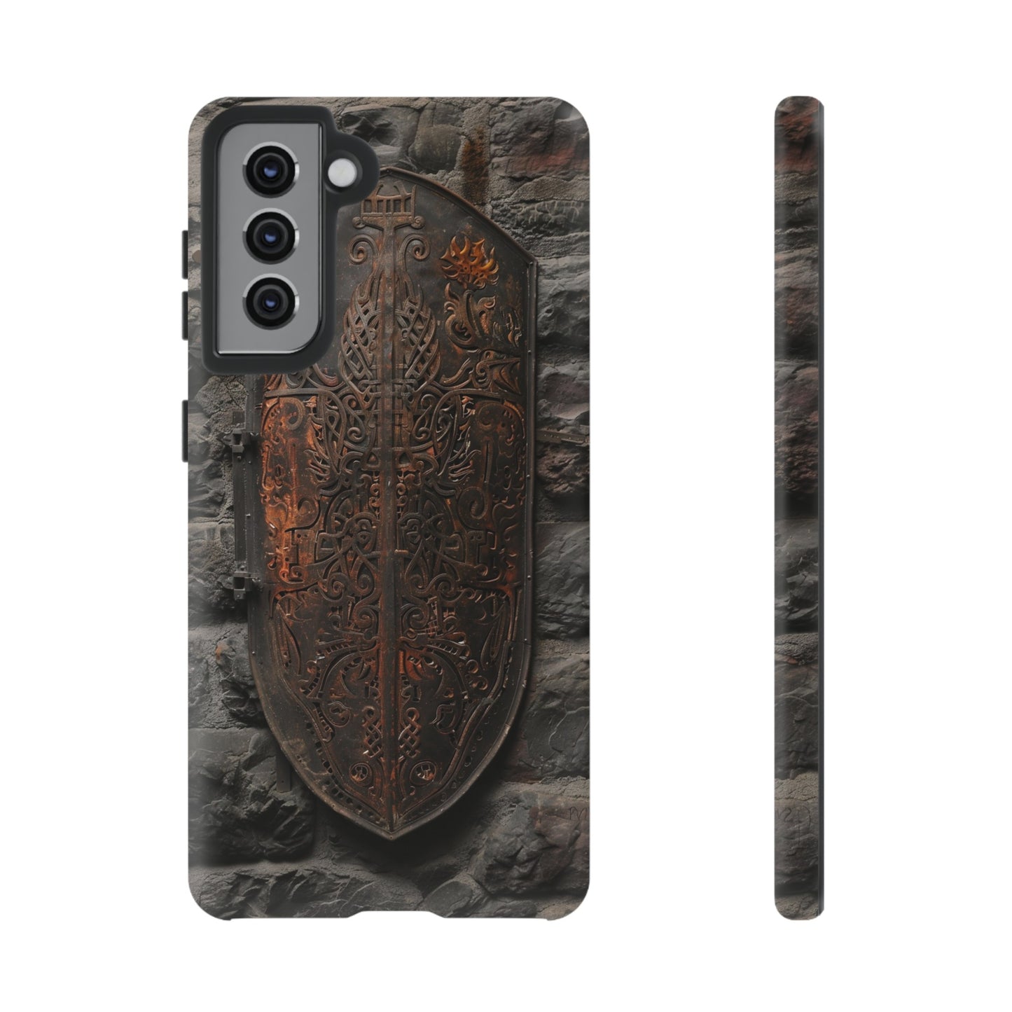 Medieval Shield Phone Case - Ornate Ancient Armor Design for iPhone and Samsung Galaxy Devices