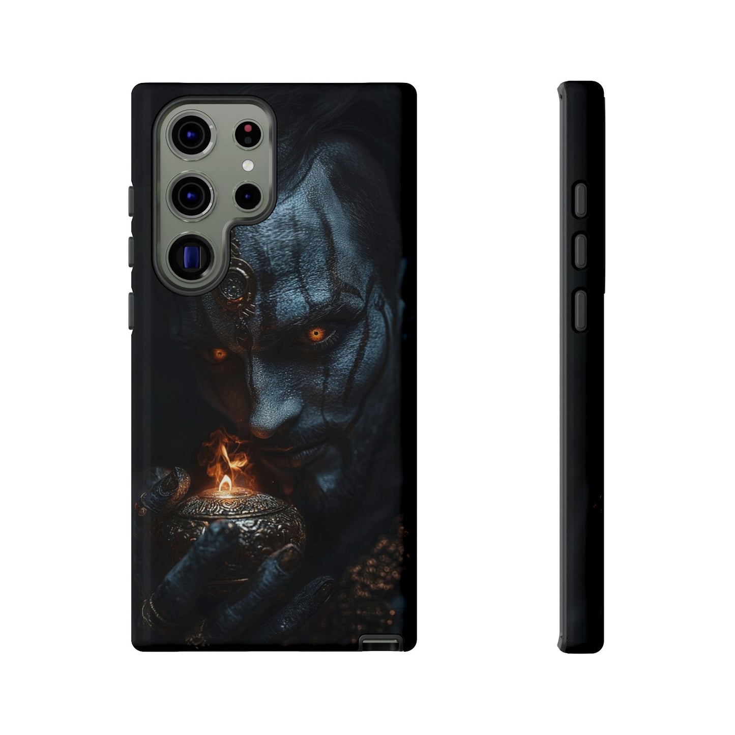 Dark Djinn Warrior Phone Case - Intricate Fantasy Art Protective Cover for iPhone, Samsung Galaxy, and Google Pixel Devices