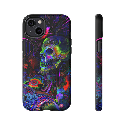 Psychedelic Skull Phone Case – Vibrant Pastel Design for iPhone, Samsung Galaxy, and Google Pixel Devices