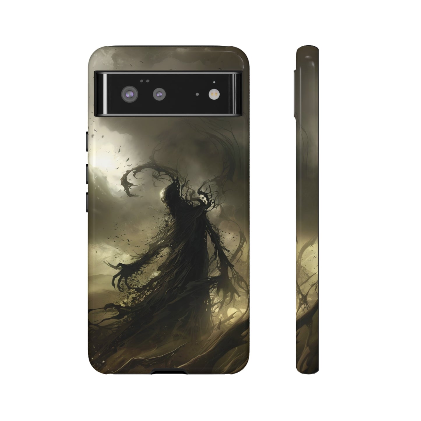 Dark Spirit Phone Case – Grim Reaper Haunting Design for iPhone, Samsung Galaxy, and Google Pixel Devices