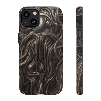 Biomechanical Horror 4 Phone Case – Futuristic Alien Design for iPhone, Samsung Galaxy, and Google Pixel Devices