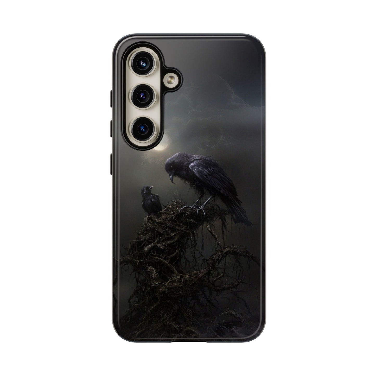 Gothic Raven Phone Case - Dark Crow Art for iPhone, Samsung Galaxy, and Google Pixel Devices