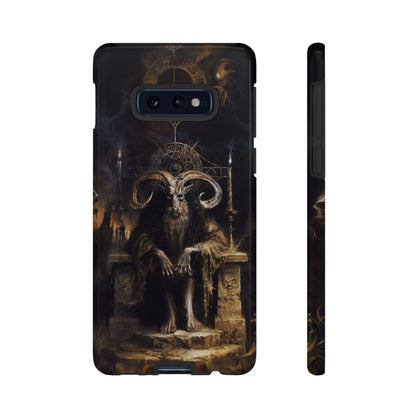 Dark Gothic Goat Demon Phone Case - Occult Horned Beast Art Design