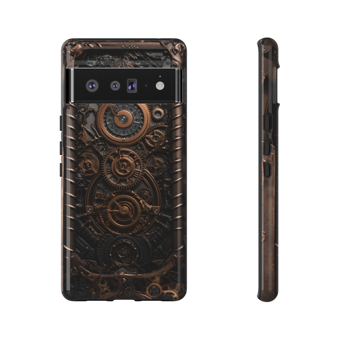 Gearworks 2 Phone Case – Steampunk Victorian Design with Gears and Clockwork for iPhone, Samsung Galaxy, and Google Pixel Devices