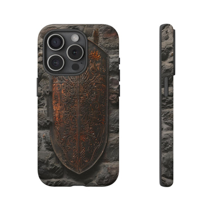 Medieval Shield Phone Case - Ornate Ancient Armor Design for iPhone and Samsung Galaxy Devices