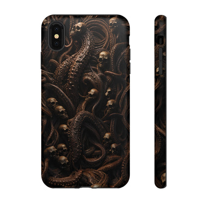 Skulls and Tentacles Phone Case – Lovecraftian Horror Design for iPhone, Samsung Galaxy, and Google Pixel Devices