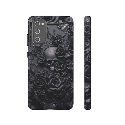 Gothic Black Roses Tough Phone Case – Elegant Dark Floral Design for iPhone, Samsung Galaxy, and Google Pixel Devices