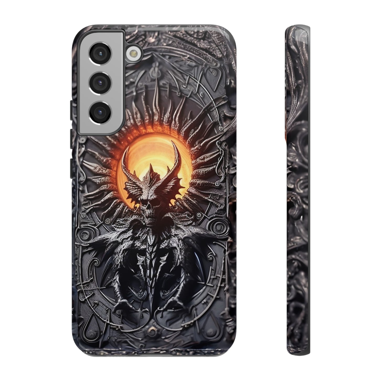 Skeletal Demonic King Phone Case – Ornate Gothic Design for iPhone, Samsung Galaxy, and Google Pixel Devices