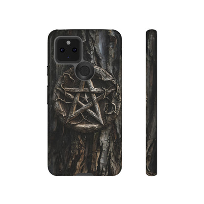 Pentacle Tree Phone Case – Wiccan Nature Magic Design for iPhone, Samsung Galaxy, and Google Pixel Devices