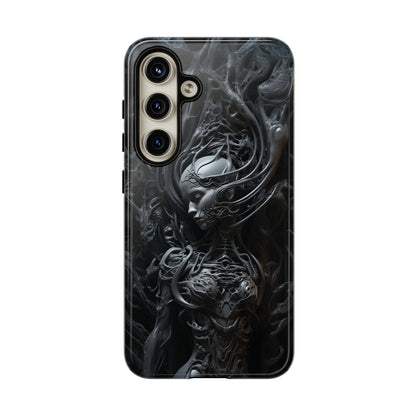 Biomechanical Beauty Phone Case – Futuristic Alien Design for iPhone, Samsung Galaxy, and Google Pixel Devices