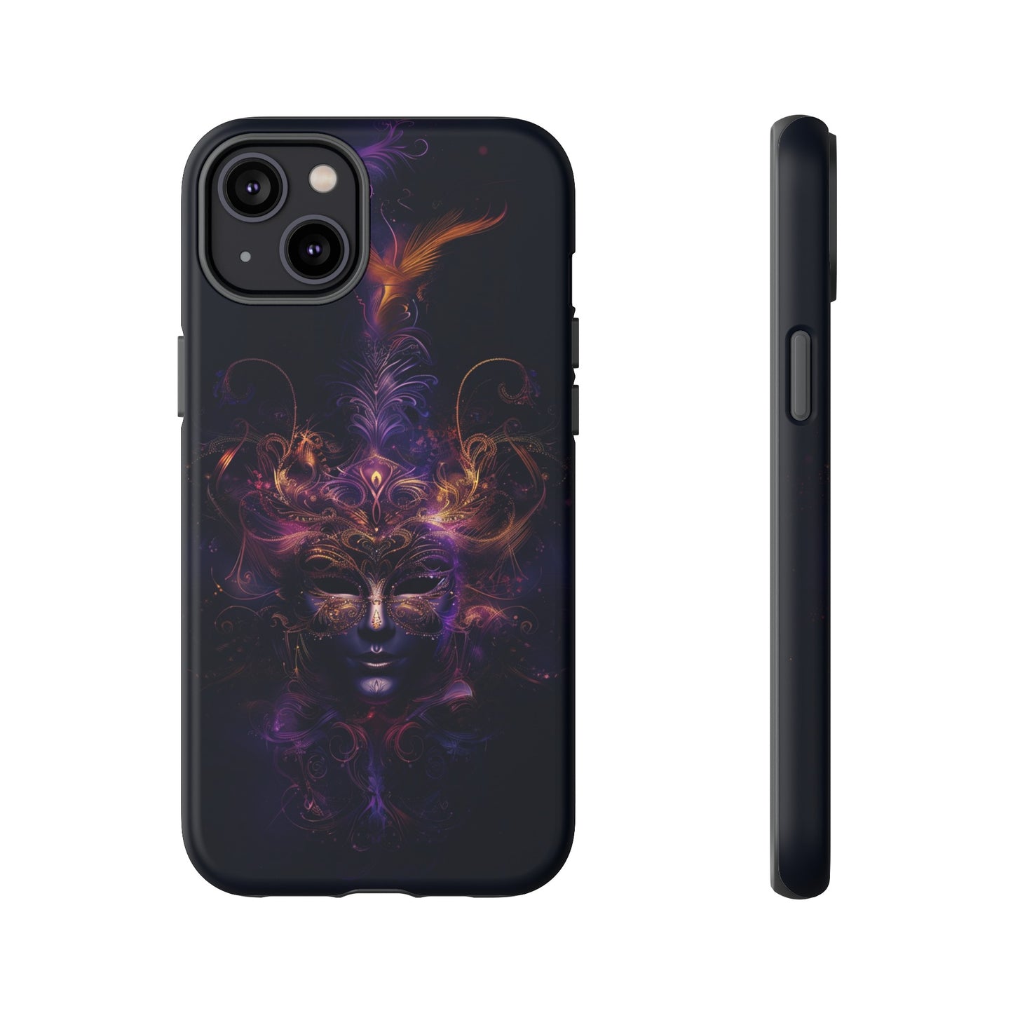 Elegant Masquerade Mask Phone Case for iPhone, Samsung Galaxy, and Google Pixel Devices - Mystical Design