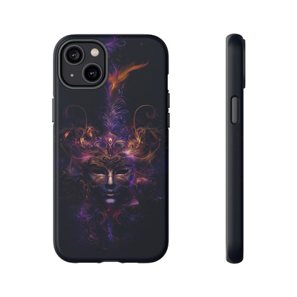 Elegant Masquerade Mask Phone Case for iPhone, Samsung Galaxy, and Google Pixel Devices - Mystical Design