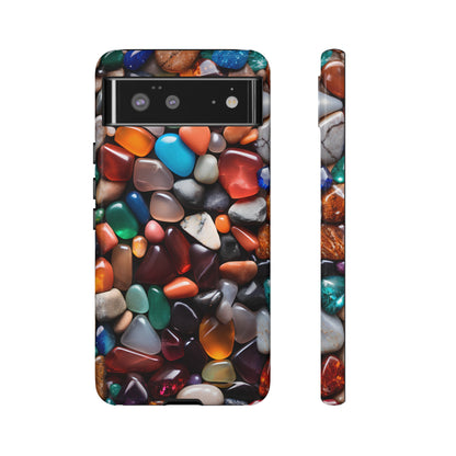 Colorful Stones Phone Case – Vibrant Polished Gemstone Design for iPhone, Samsung Galaxy, and Google Pixel Devices