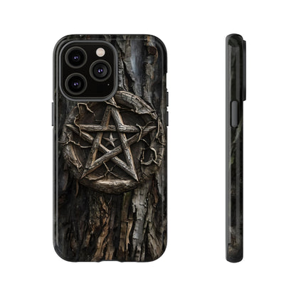 Pentacle Tree Phone Case – Wiccan Nature Magic Design for iPhone, Samsung Galaxy, and Google Pixel Devices