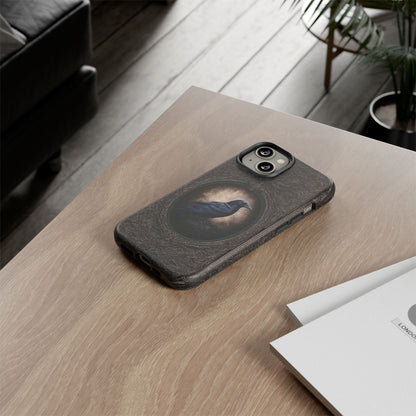 Gothic Raven Phone Case - Mysterious Dark Bird Design