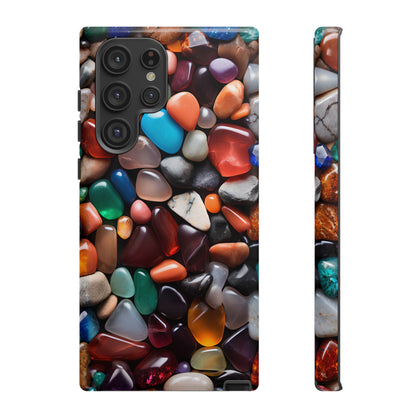 Colorful Stones Phone Case – Vibrant Polished Gemstone Design for iPhone, Samsung Galaxy, and Google Pixel Devices