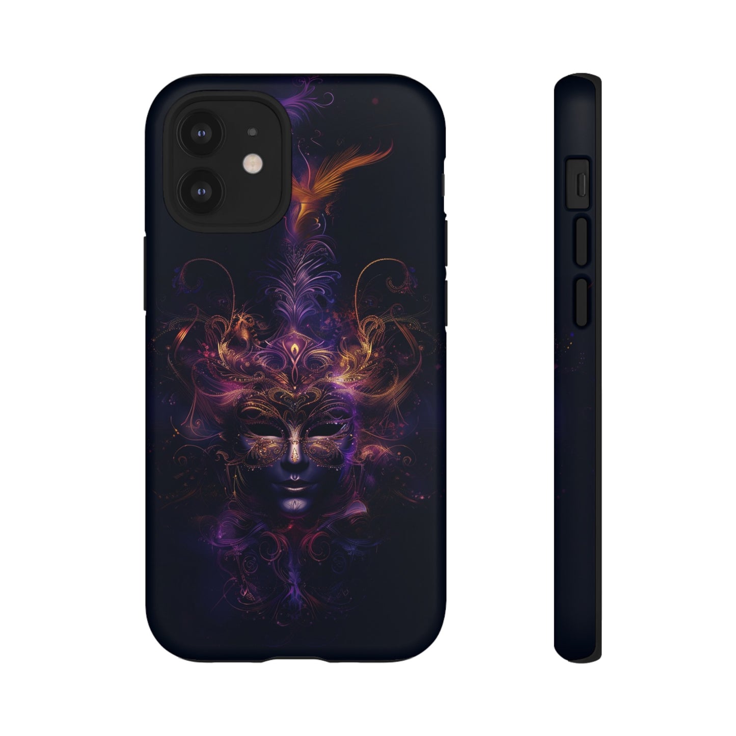 Elegant Masquerade Mask Phone Case for iPhone, Samsung Galaxy, and Google Pixel Devices - Mystical Design