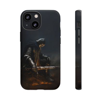 Dark Knight of the Abyss Phone Case - iPhone, Samsung Galaxy, Google Pixel - Epic Medieval Warrior Art, Protective Case, Fantasy Art