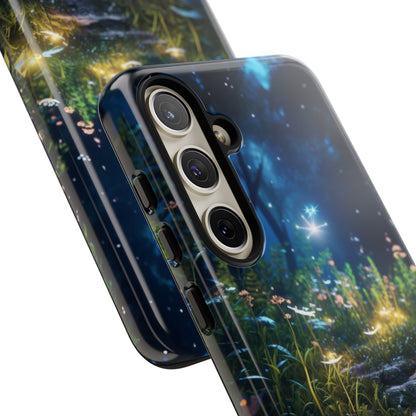 Fireflies in the Forest Tough Phone Case – Enchanting Summer Night Design for iPhone, Samsung Galaxy, and Google Pixel Devices