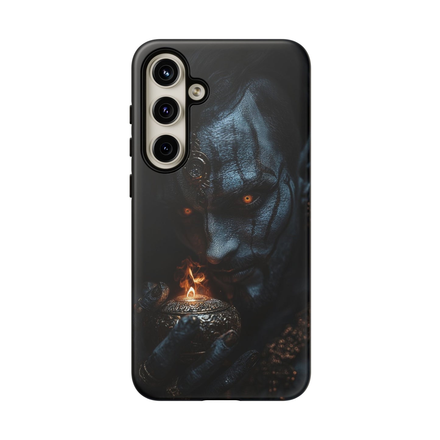 Dark Djinn Warrior Phone Case - Intricate Fantasy Art Protective Cover for iPhone, Samsung Galaxy, and Google Pixel Devices