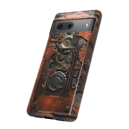 Rusted Mechanisms Phone Case – Steampunk Metal Gear Design for iPhone, Samsung Galaxy, and Google Pixel Devices