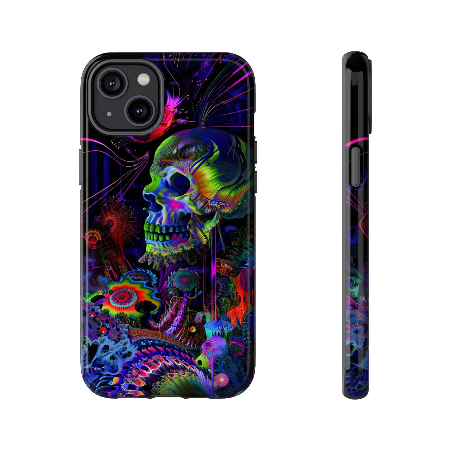 Psychedelic Skull Phone Case – Vibrant Pastel Design for iPhone, Samsung Galaxy, and Google Pixel Devices