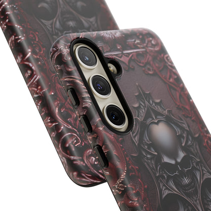 Vampiric Tough Phone Case – Gothic Skull Vampire Design for iPhone, Samsung Galaxy, and Google Pixel Devices