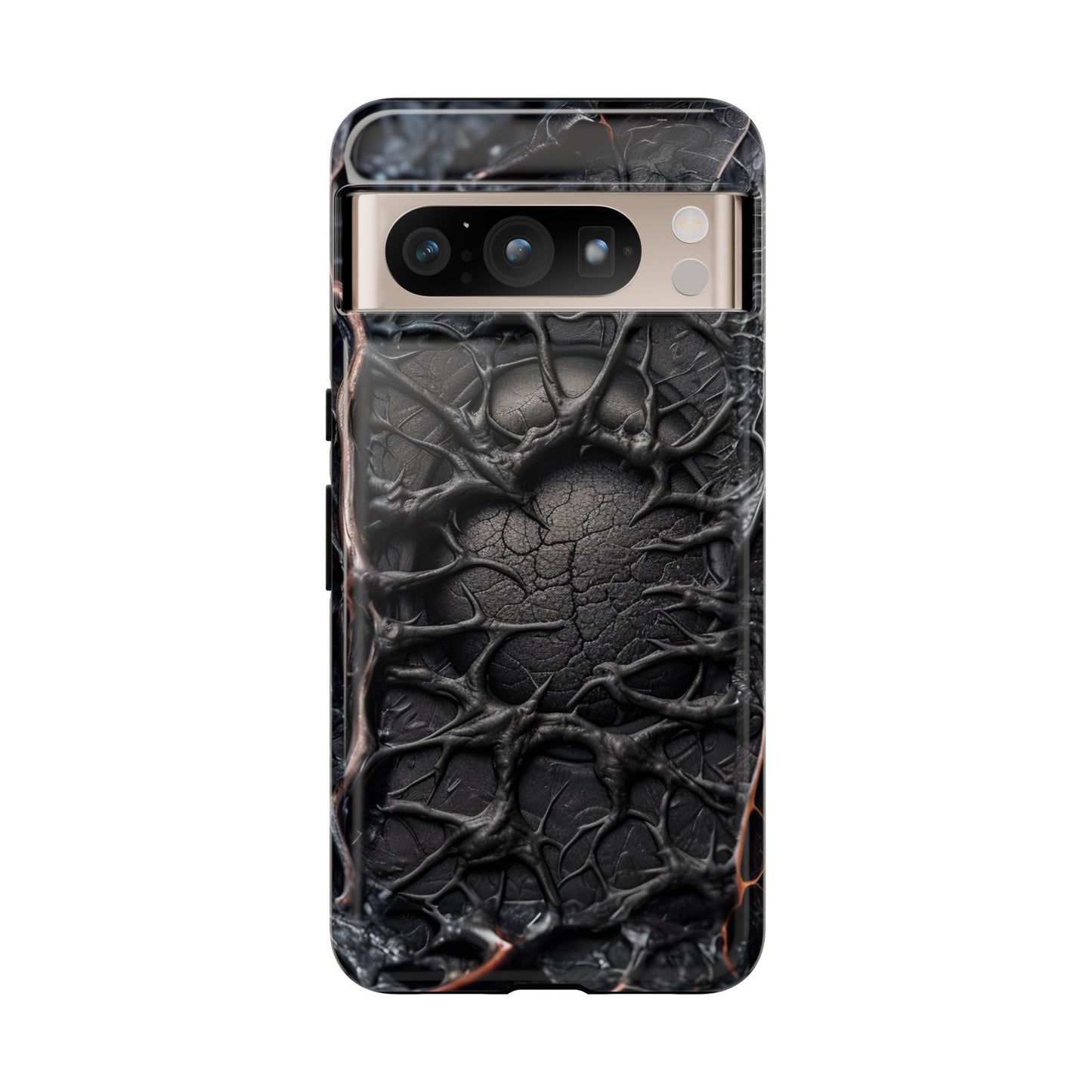 Black Veins Tough Phone Case – Lovecraftian Horror Design for iPhone, Samsung Galaxy, and Google Pixel Devices