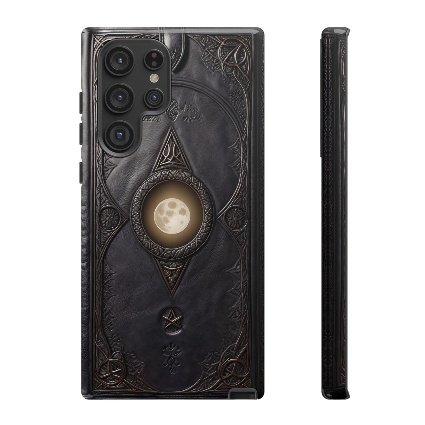 Moon Case Tough Phone Case – Fantasy Art Leather Book Design for iPhone, Samsung Galaxy, and Google Pixel Devices