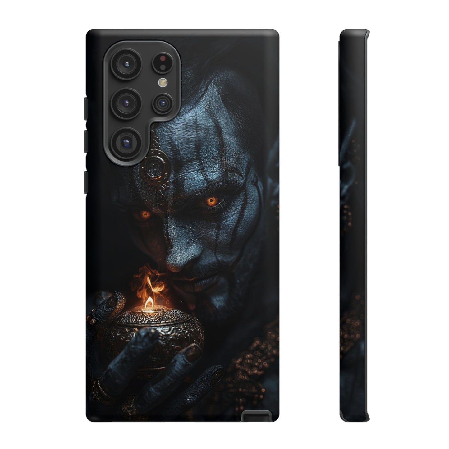 Dark Djinn Warrior Phone Case - Intricate Fantasy Art Protective Cover for iPhone, Samsung Galaxy, and Google Pixel Devices