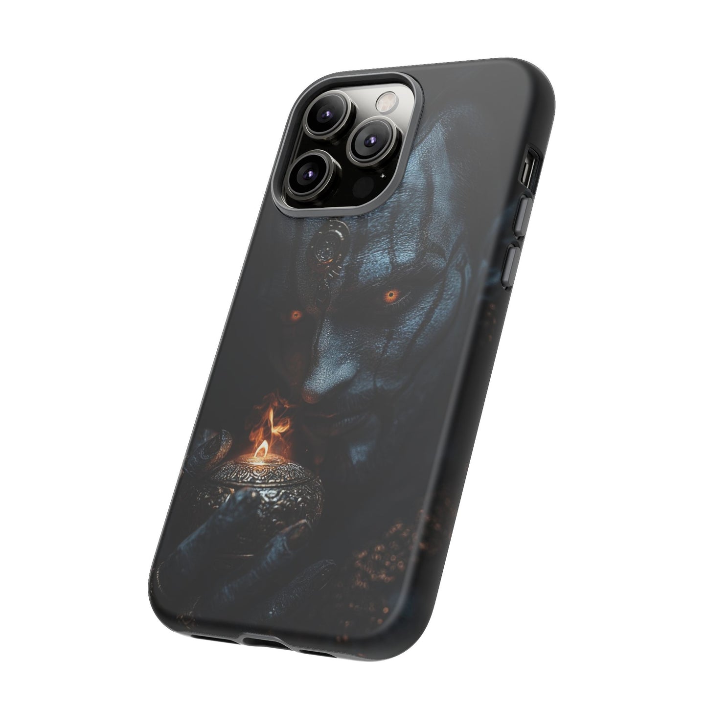 Dark Djinn Warrior Phone Case - Intricate Fantasy Art Protective Cover for iPhone, Samsung Galaxy, and Google Pixel Devices