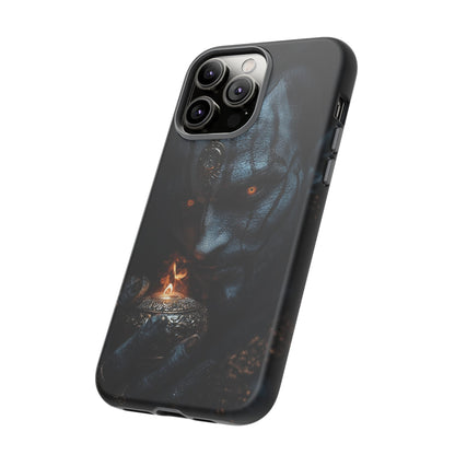 Dark Djinn Warrior Phone Case - Intricate Fantasy Art Protective Cover for iPhone, Samsung Galaxy, and Google Pixel Devices