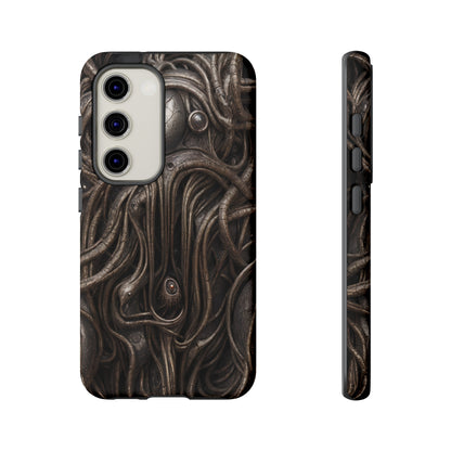 Biomechanical Horror 4 Phone Case – Futuristic Alien Design for iPhone, Samsung Galaxy, and Google Pixel Devices