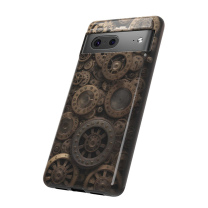 Gearworks 3 Phone Case – Steampunk Victorian Design with Gears and Clockwork for iPhone, Samsung Galaxy, and Google Pixel Devices