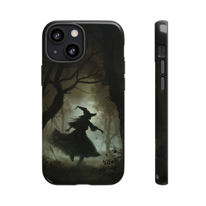 Spooky Witch Silhouette Phone Case - Halloween Dark Art Design for iPhone, Samsung Galaxy, and Google Pixel Devices