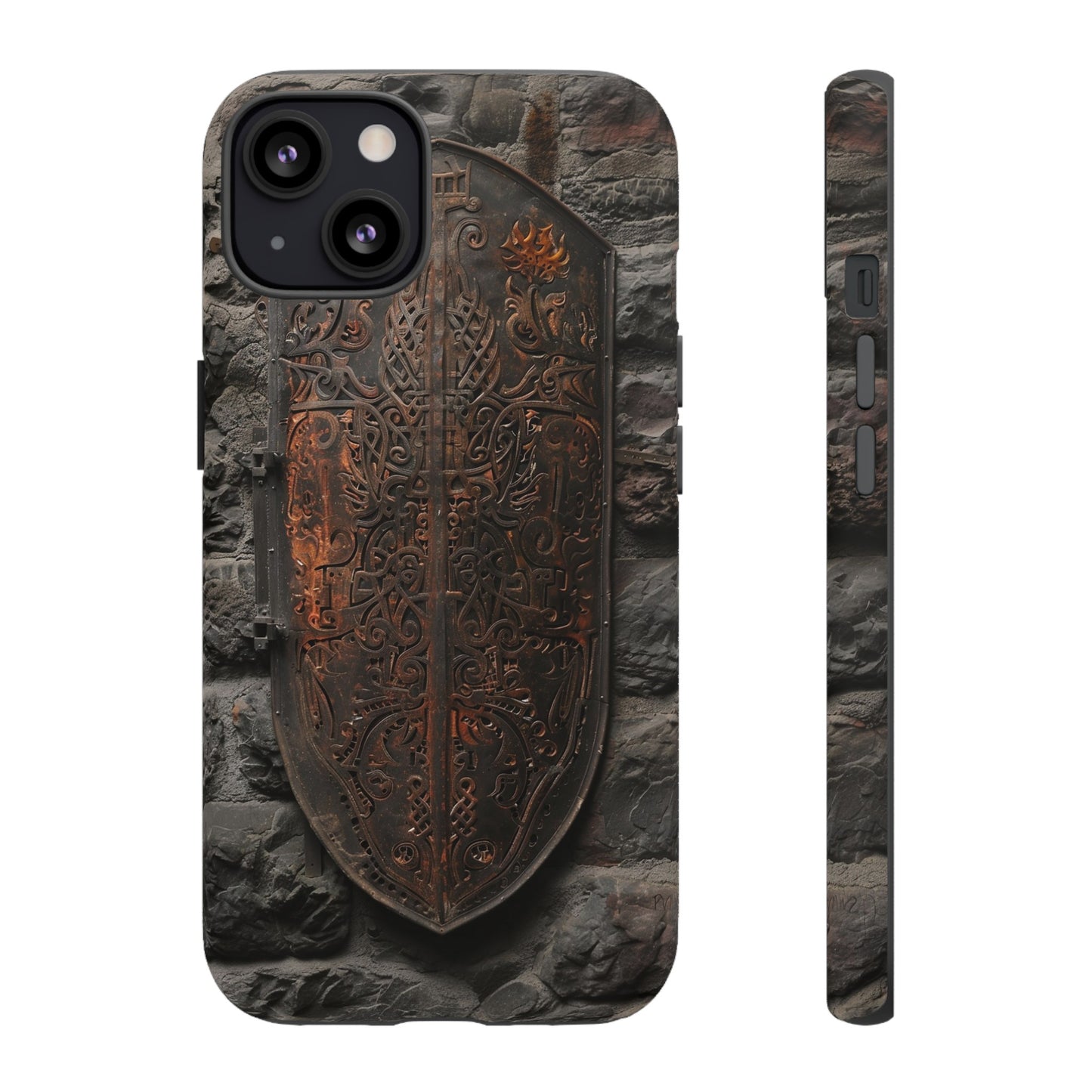 Medieval Shield Phone Case - Ornate Ancient Armor Design for iPhone and Samsung Galaxy Devices