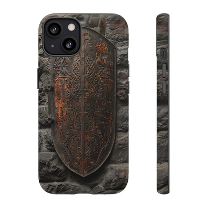 Medieval Shield Phone Case - Ornate Ancient Armor Design for iPhone and Samsung Galaxy Devices