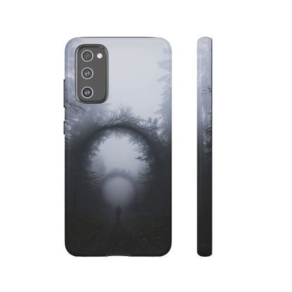 Mystical Forest Portal Phone Case - Atmospheric Foggy Path with Enchanted Tunnel For iPhone, Samsung Galaxy, and Google Pixel Devices.