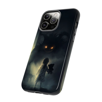 A Child Facing A Terrifying Monster Phone Case - for iPhone, Samsung Galaxy, and Google Pixel Devices