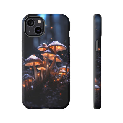 Glowing Mushrooms at Night Phone Case – Enchanting Fantasy Forest Design for iPhone, Samsung Galaxy, and Google Pixel Devices