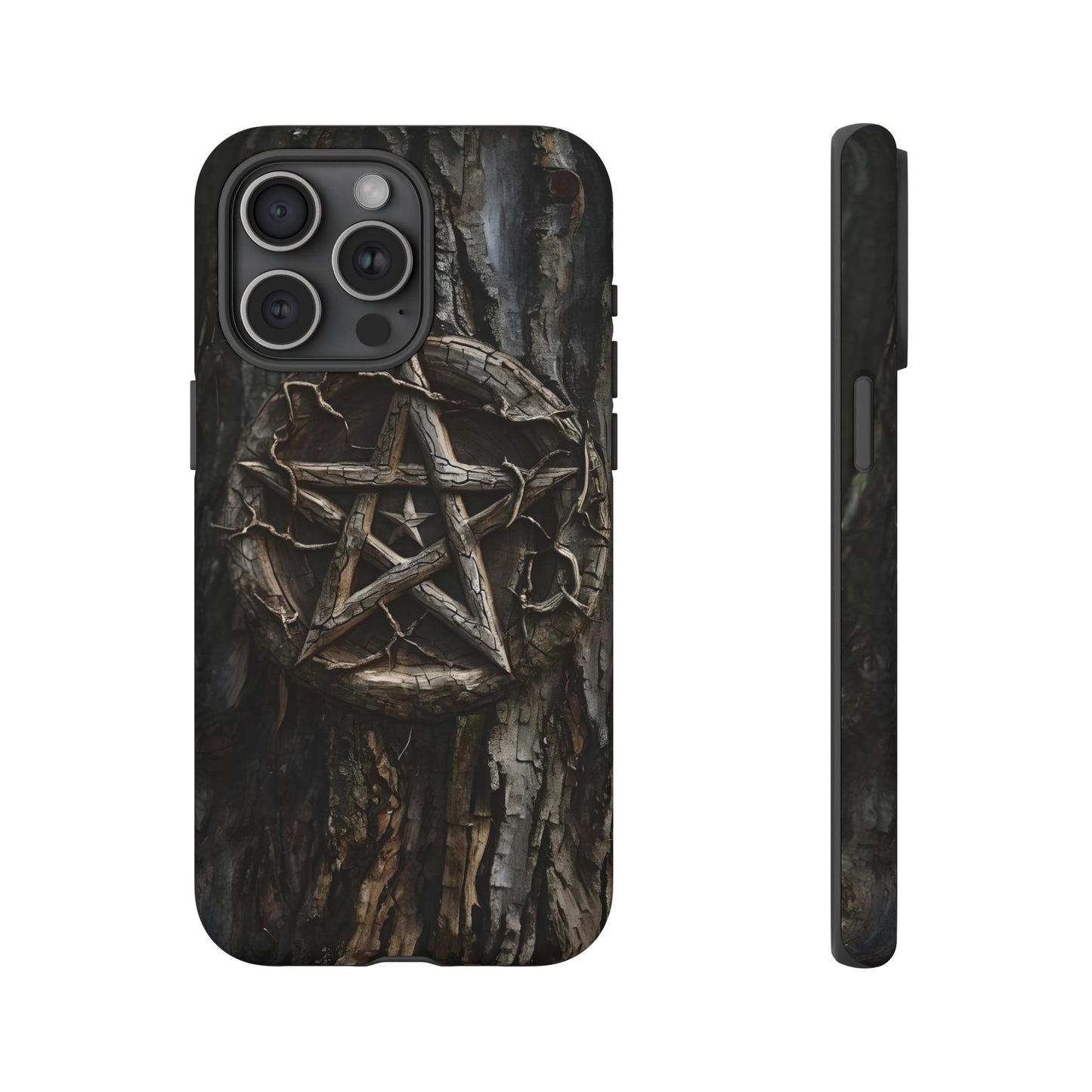 Pentacle Tree Phone Case – Wiccan Nature Magic Design for iPhone, Samsung Galaxy, and Google Pixel Devices