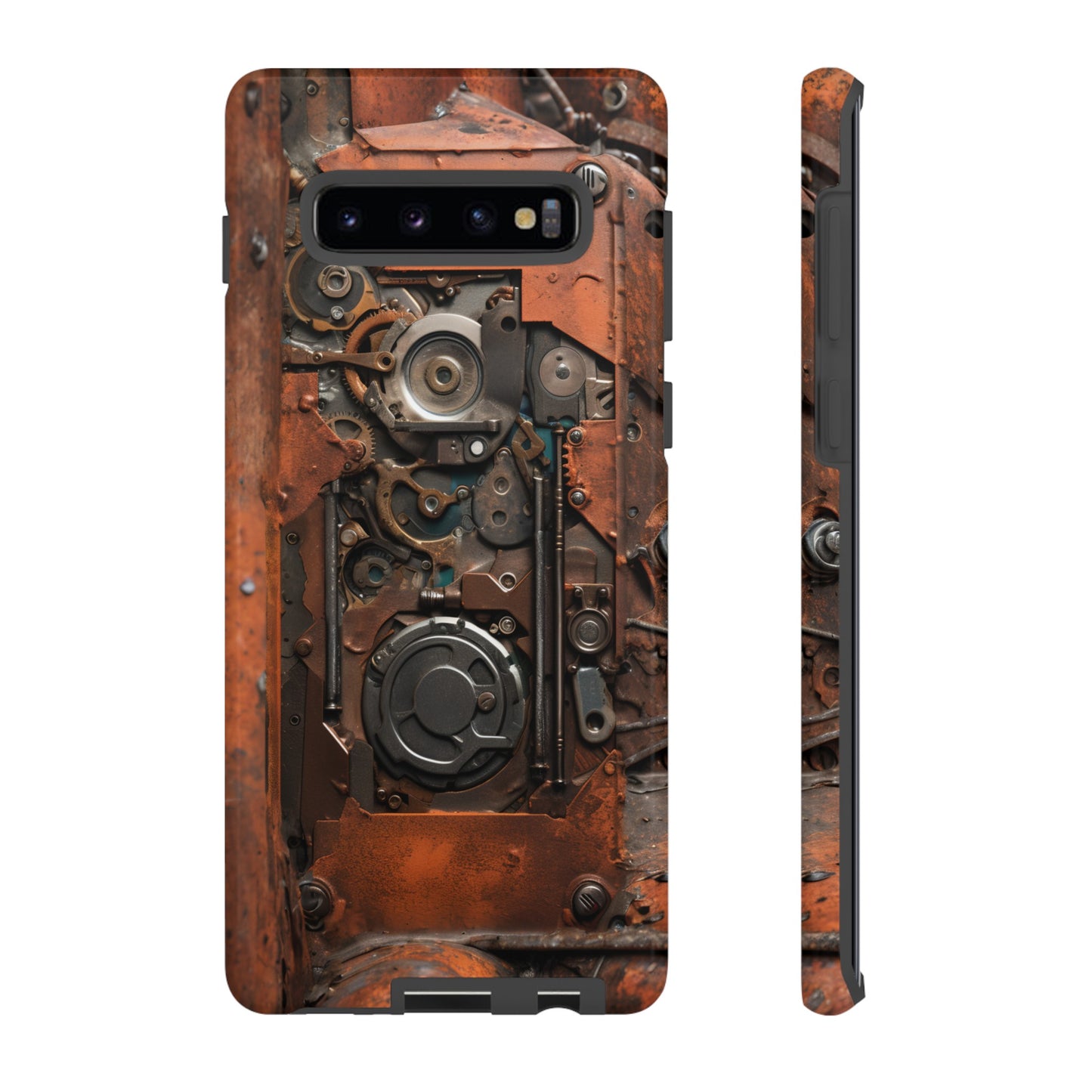 Rusted Mechanisms Phone Case – Steampunk Metal Gear Design for iPhone, Samsung Galaxy, and Google Pixel Devices