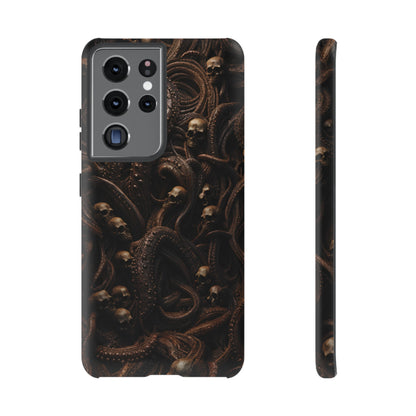 Skulls and Tentacles Phone Case – Lovecraftian Horror Design for iPhone, Samsung Galaxy, and Google Pixel Devices