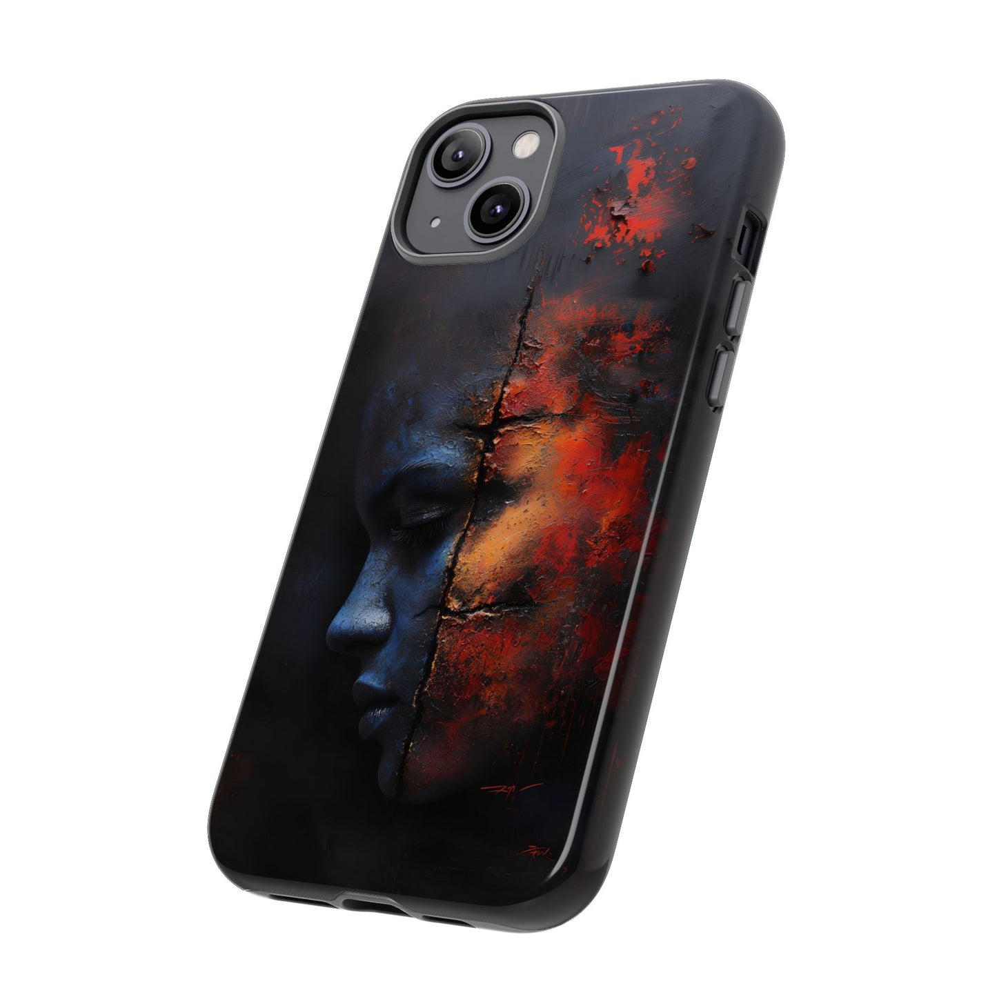 Abstract Duality Art Phone Case - Bold Modern Design