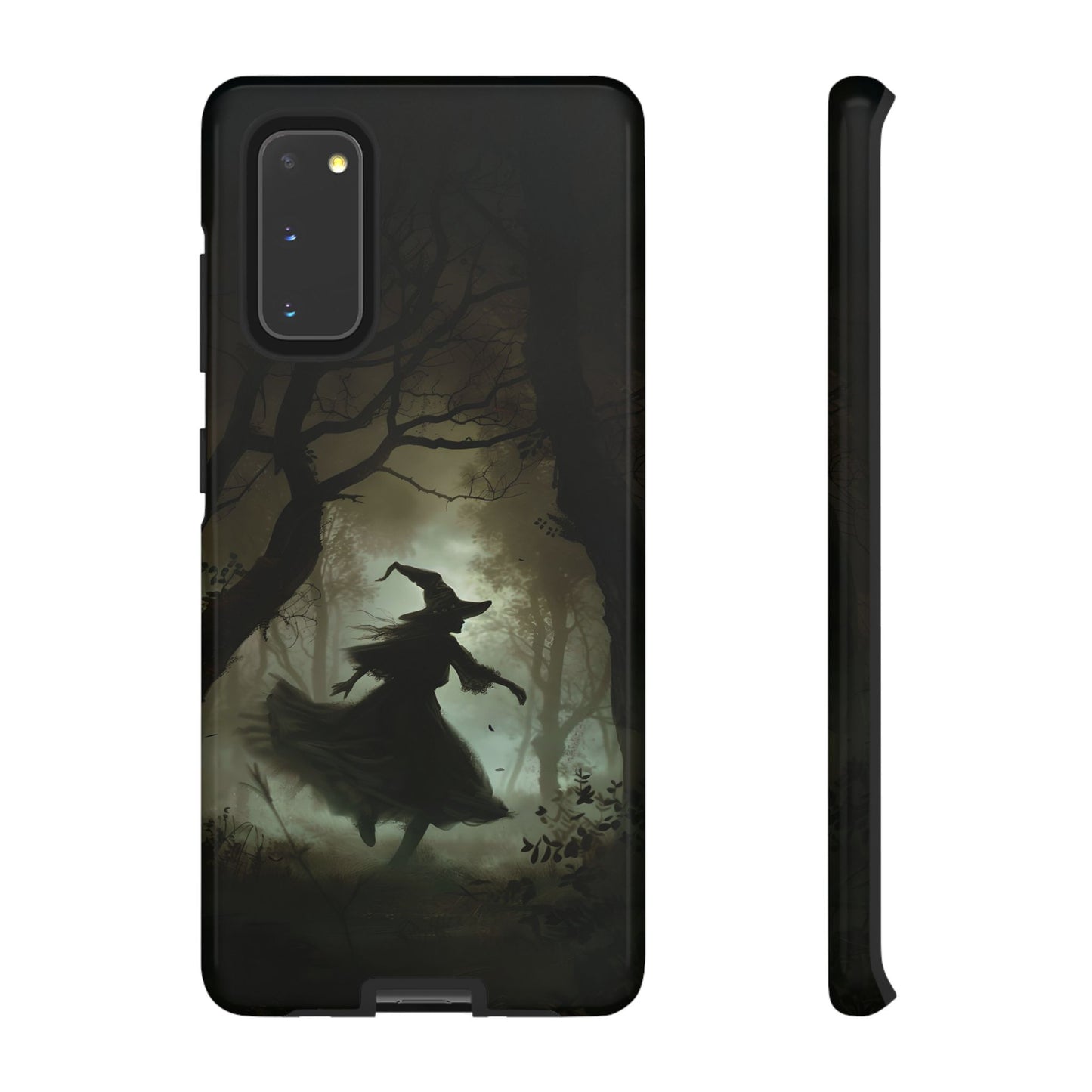 Spooky Witch Silhouette Phone Case - Halloween Dark Art Design for iPhone, Samsung Galaxy, and Google Pixel Devices